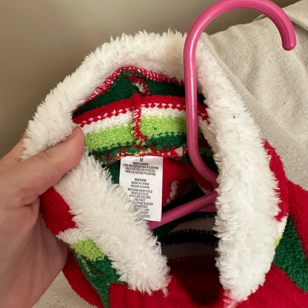 Festive Red and White Pet Costume/clothes Set